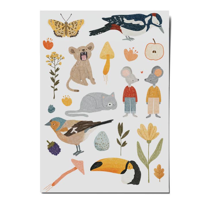 nuukk GmbH - Venta al por mayor Tatuajes temporales - Niños - Tatuaje orgánico pequeño pájaro carpintero