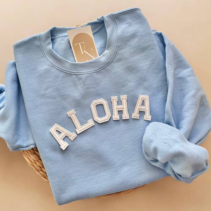 Threads And Needles, INC. - Wholesale Graphic Sweatshirt - Women's - Aloha State Hibiscus Sweatshirt, Hawaii Sweatshirt4