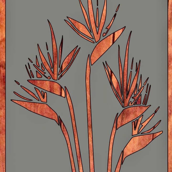 Bird of Paradise Stencil for wholesale by Belle Stencils