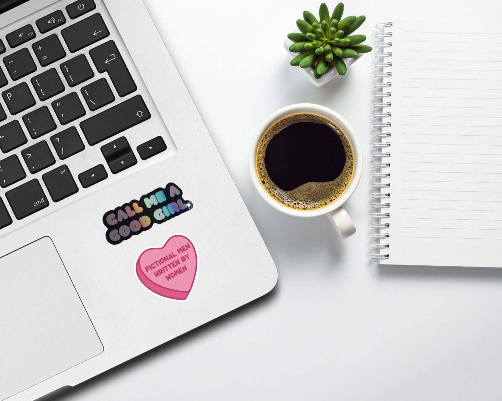 Bookish Queen - Wholesale Sticker - Book Lover "Fictional Men Written by Women" Sticker - Romance Readers2