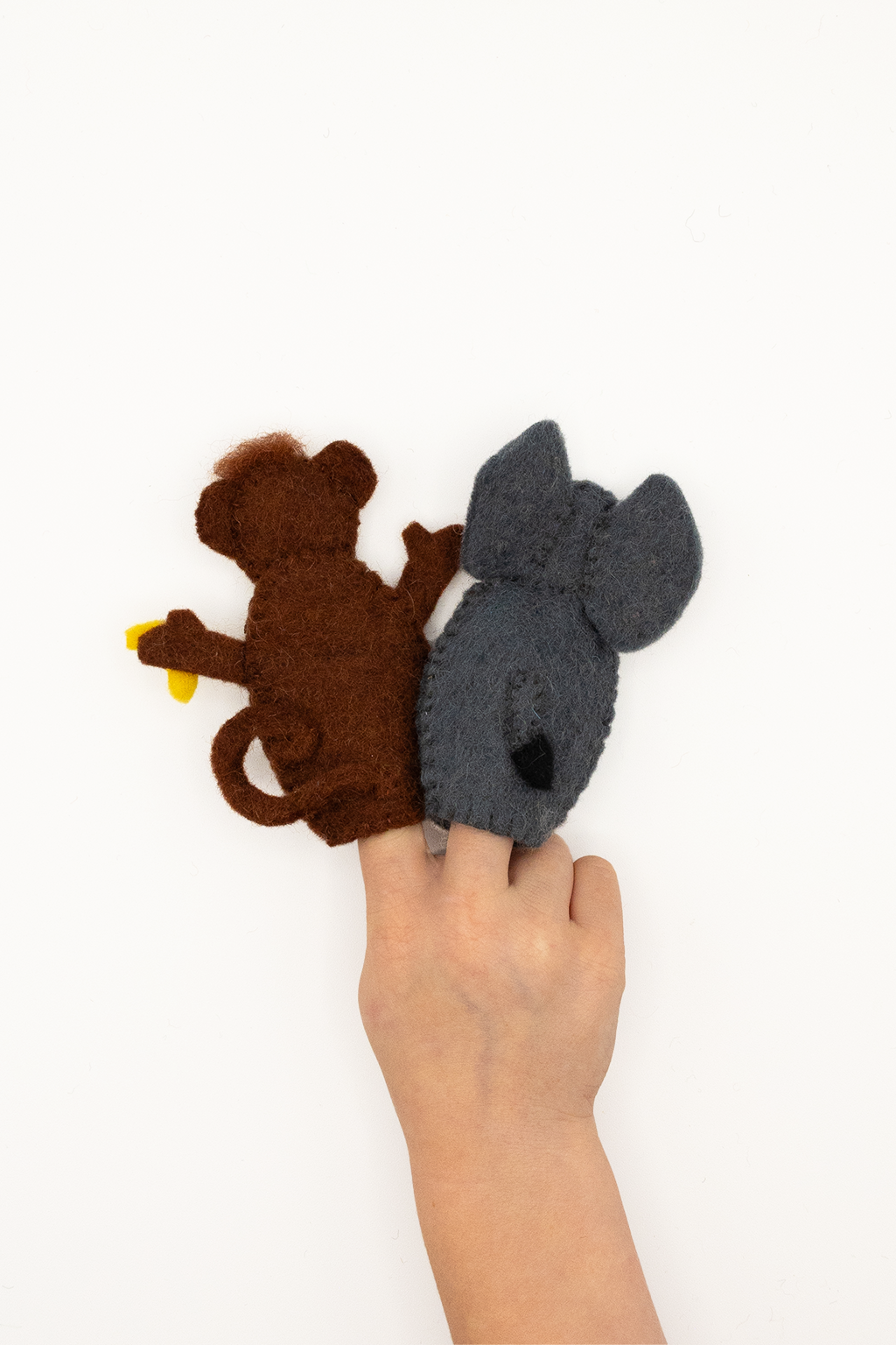 Nivas - Wholesale Finger Puppet - Kids & Baby - Finger Puppet - Elephant and Monkey (Safari Animals) 3