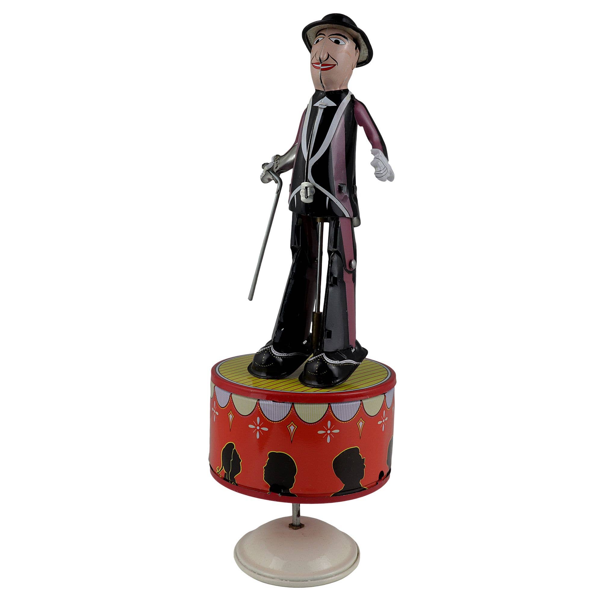 Tribal Trade GmbH – Brinquedo clássico - Crianças por atacado – Torneira de brinquedo de lata chapa de metal preto roxo sapateiro dançarino0