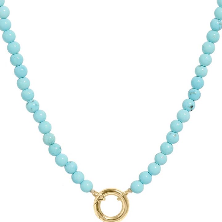 Sadie turquoise necklace | 18k gold plated for wholesale by Bella Rey jewelry