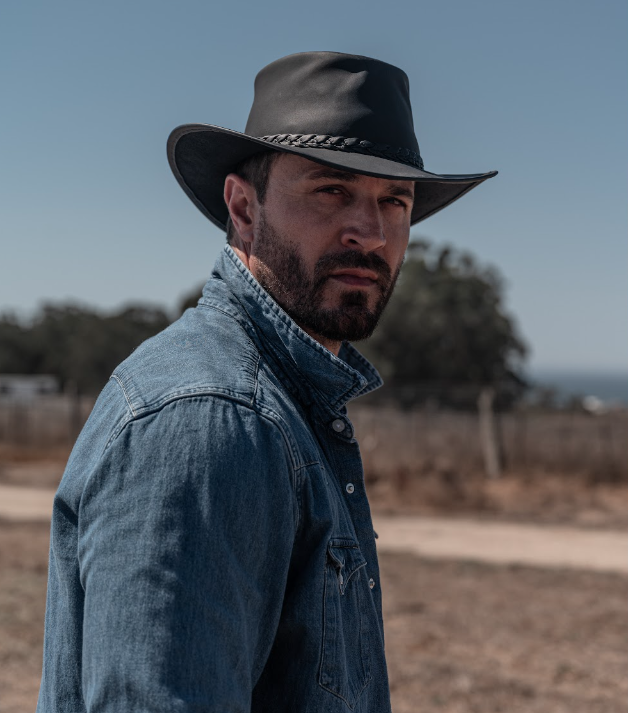 American Hat Makers - Wholesale Cowboy Hat - Unisex - Premium Crushable Leather Outback Hat - Style Crusher18