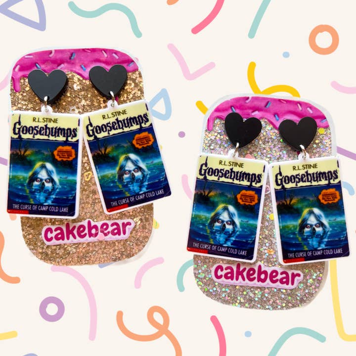 Goosebumps R.L. Stine The Curse of Camp Cold Lake Earrings for wholesale by Cakebear