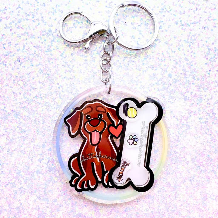 Labrador Retriever Dog Keychain, Chocolate for wholesale by WhattaCharmer