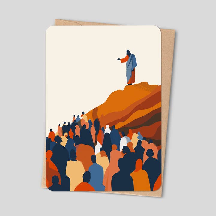 El Sermón del Monte – Tarjeta de Felicitación Cristiana con Palabras de Jesús para venta al por mayor de Little Prayer Tea Company