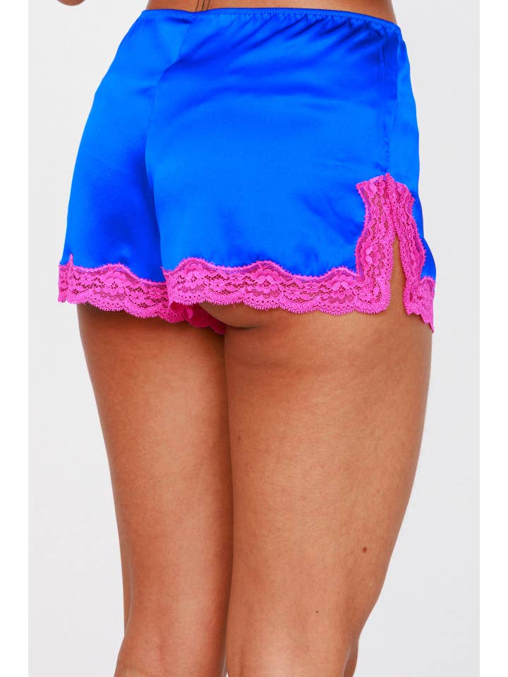 Vannina Vesperini - Wholesale Sleepwear Bottom - Women's - Silk boxer, MagicBlu - Mystic7