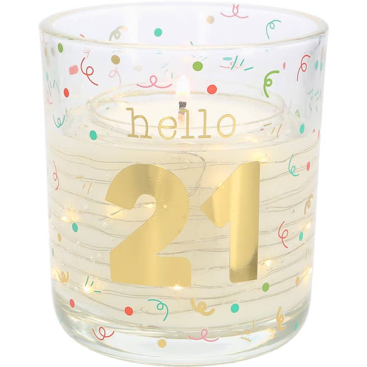 Hola 21 - Vela de 3.5 oz con acentos LED para venta al por mayor de Pavilion