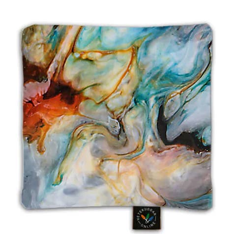 Almofada de trigo/almofada térmica em cetim - Coral Wind - 16x16 cm por atacado de VeteKuddar.online