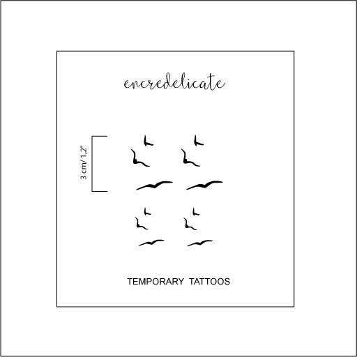 encredelicate – wholesale Temporary tattoo – flying birds temporary tattoo1