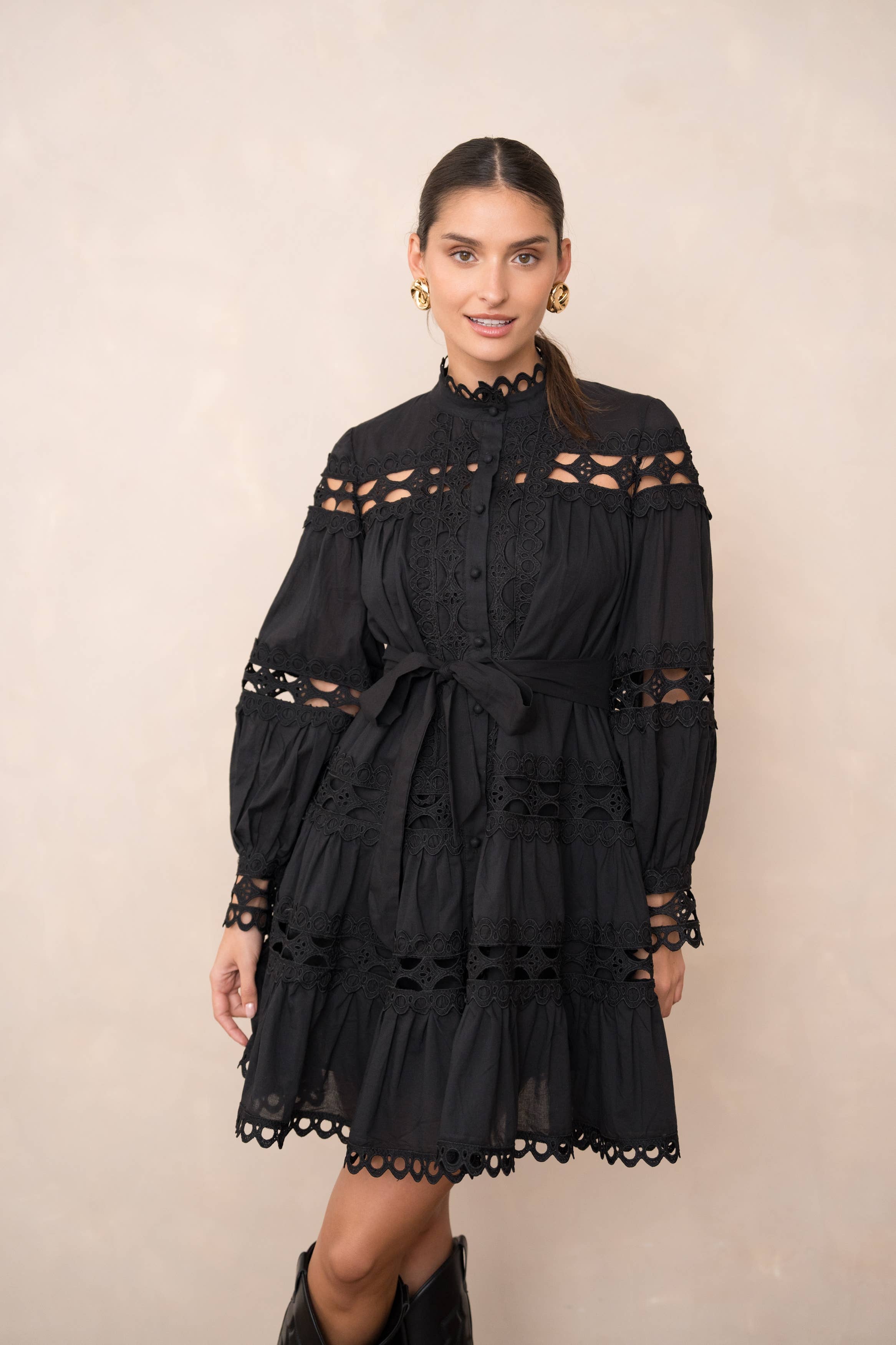 CHOKLATE PARIS (US No duties) - Venta al por mayor Conjuntos de top y falda - Mujer - Conjunto de camisa crop y falda de algodón calado Ellie - 81013 & 8101512