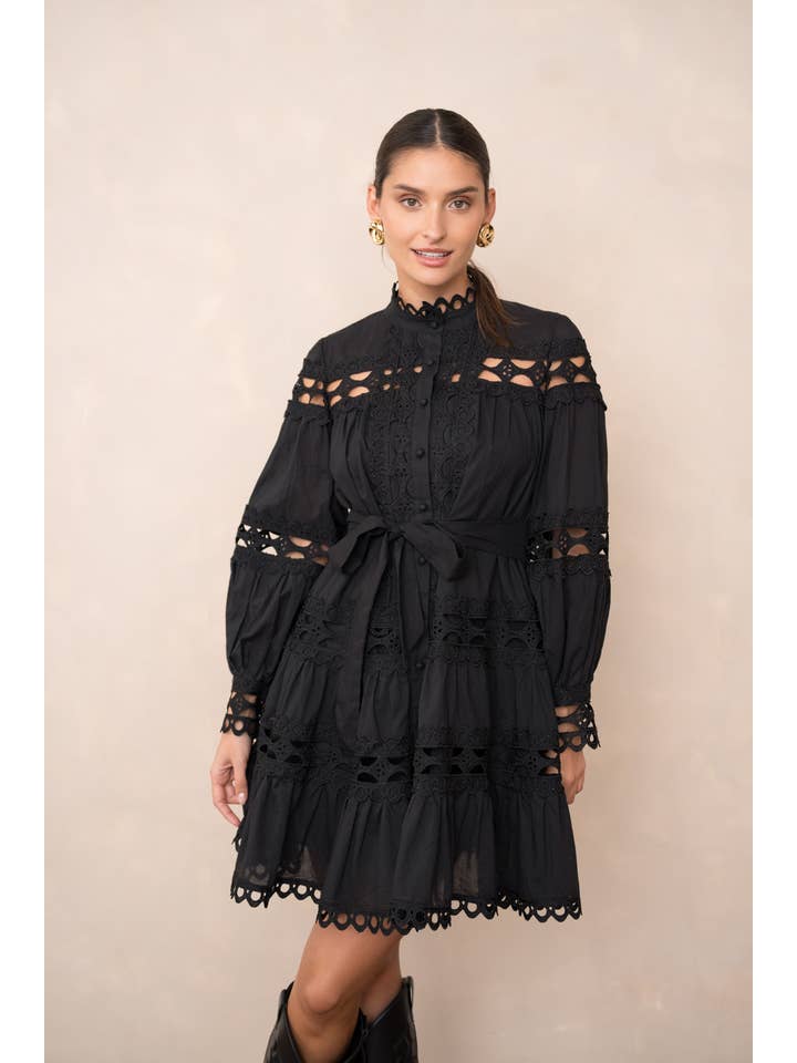 CHOKLATE PARIS (US No duties) - Venta al por mayor Conjuntos de top y falda - Mujer - Conjunto de camisa crop y falda de algodón calado Ellie - 81013 & 8101512