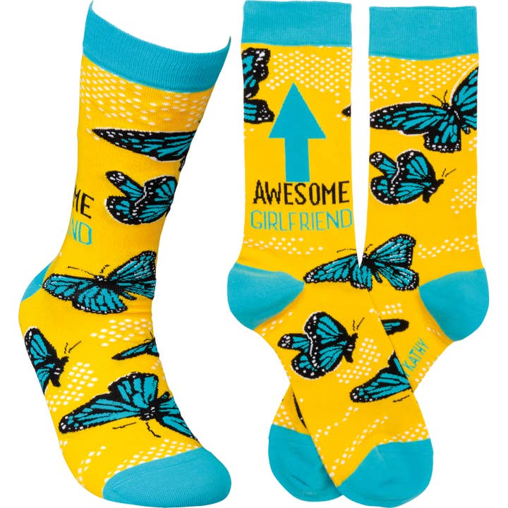 Awesome Girlfriend Socks for wholesale by Primitives by Kathy