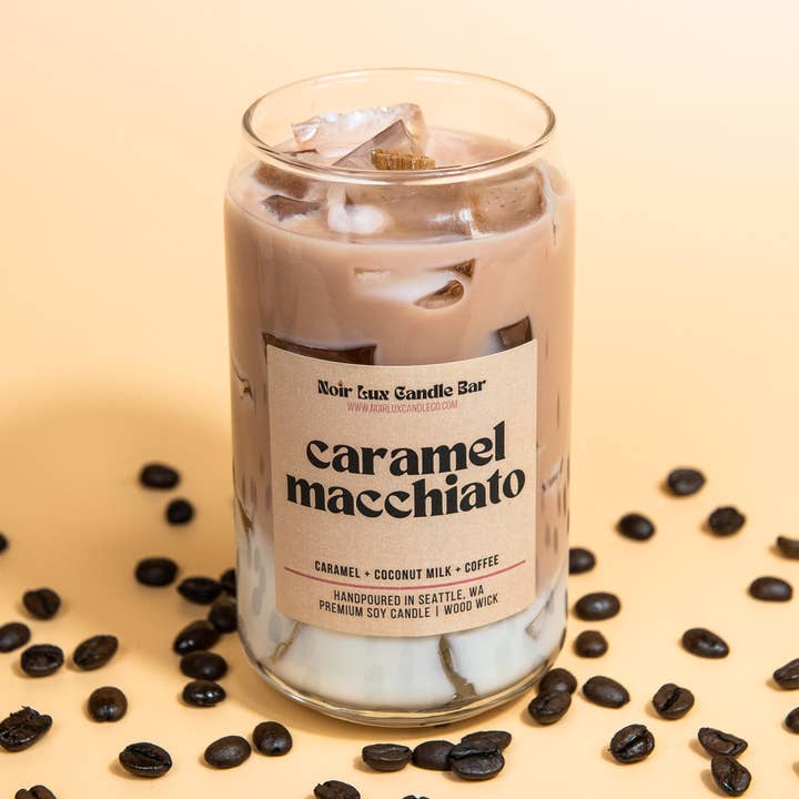 Iced Caramel Macchiato Candle for wholesale by Noir Lux Candle Co