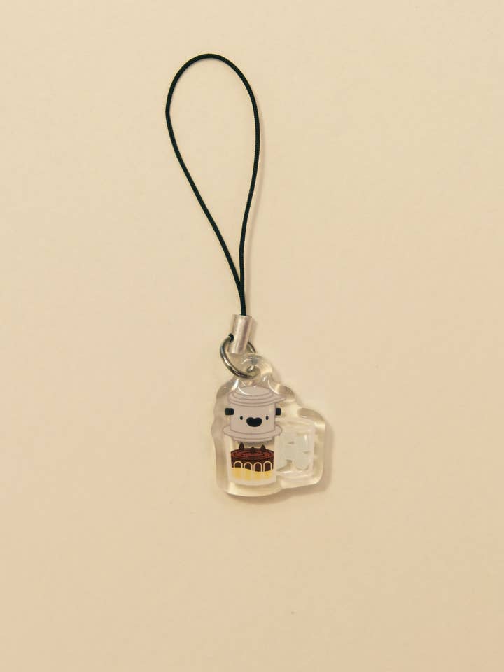 Ca Phe Sua Da Epoxy Charm for wholesale by Mew Doodles