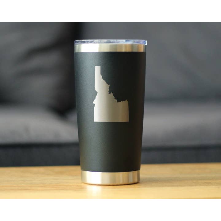 bevvee - Wholesale Insulated Mug/Tumbler - Idaho Outline Insulated Travel Tumbler - Idahoans Gifts