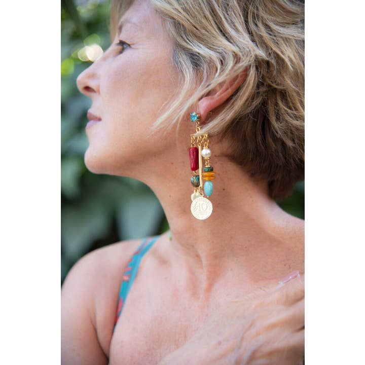 Laura Mariotti - luxury collection - Wholesale Dangle Earrings - Bahamas - Fringe Charms Earrings2