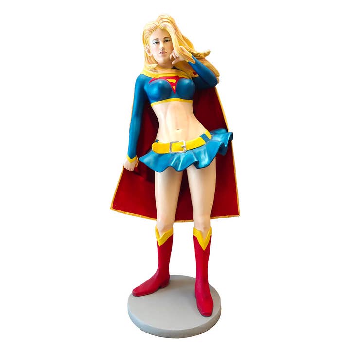 Muscle Girl Super Hero Life Size Statue for wholesale by LM Treasures