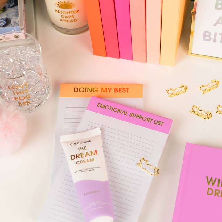 Chez Gagné - Wholesale Notepad - Doing My Best - Lined Notepad - Apricot - 65 perforated pages - 5x8 2