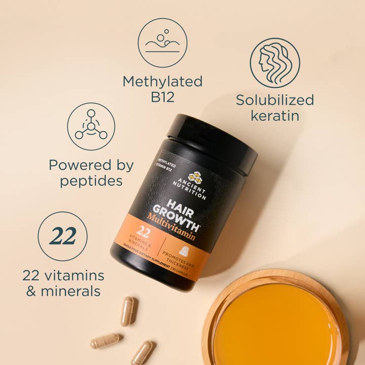 Ancient Nutrition - Wholesale Oral Supplement/Vitamin - Hair Growth Multivitamin | Capsules (90 Capsules)2