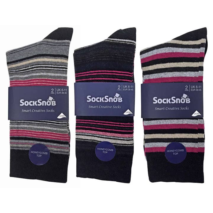 Pontivia Commerce – wholesale Socks – Men's – Mens 6 pack colourful striped patterned dress cotton socks13