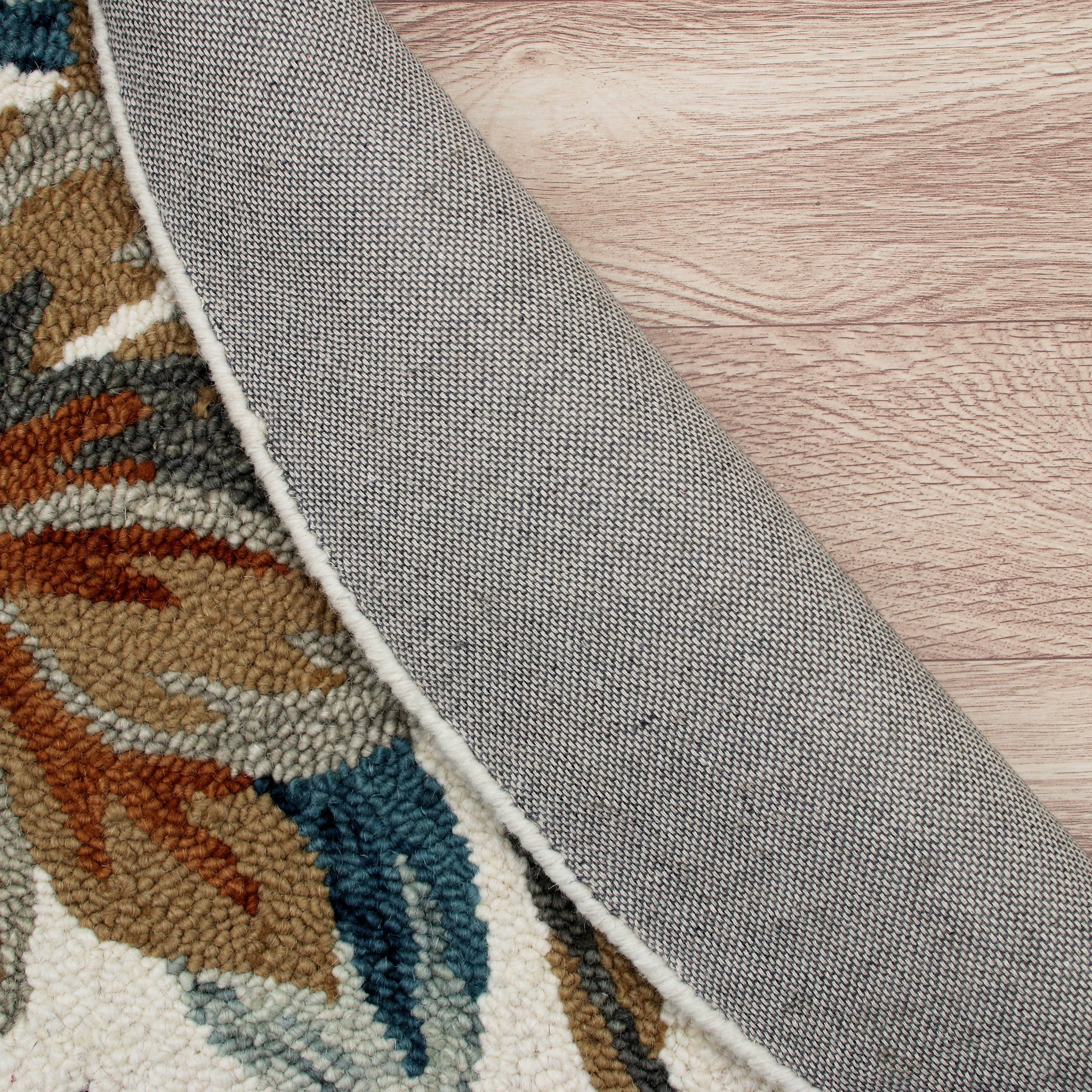 LR Home - Wholesale Area Rug - Raelyn Vintage Floral Hand-Tufted Wool Round Indoor Area Rug46