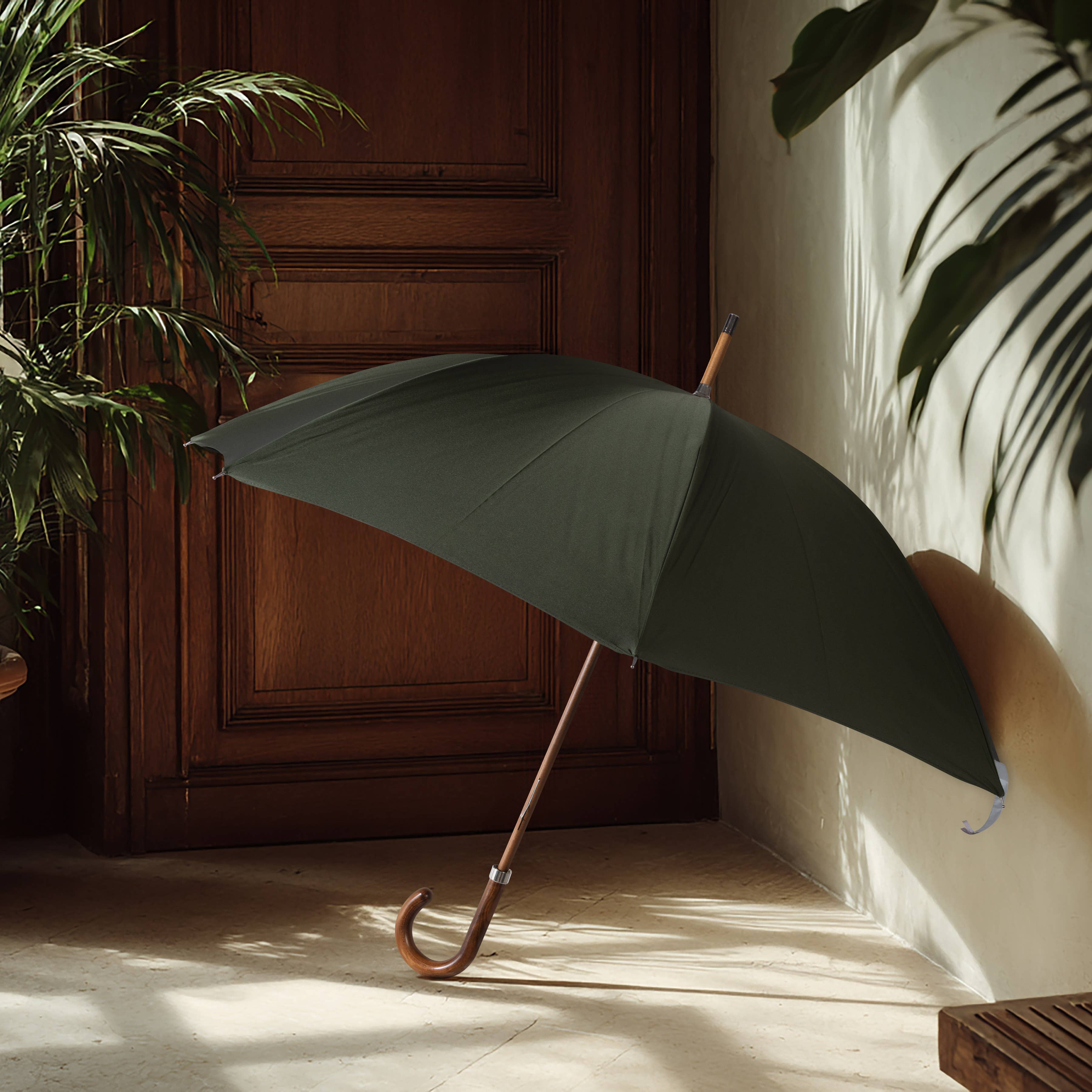 Heating & Plumbing London – wholesale Umbrella – Unisex – British Umbrella, Beech & Maple - Racing Green/Grey1