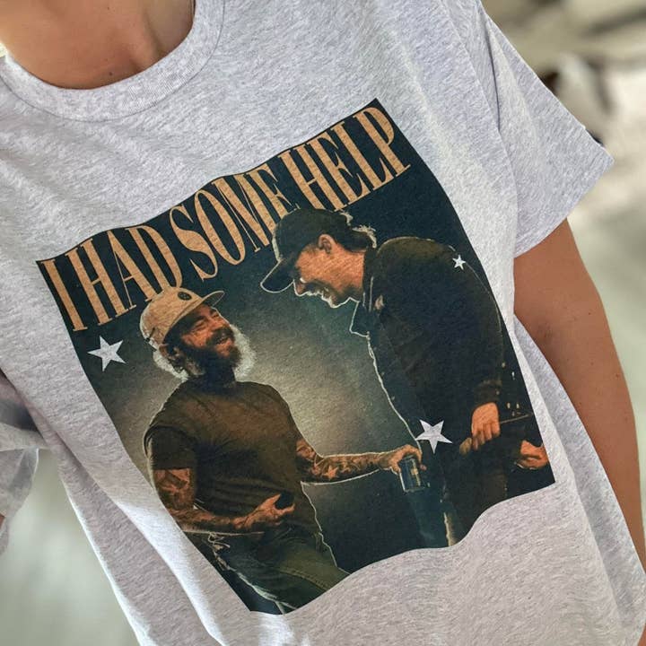 I had some help - Country music tee - Western - Punchy for wholesale by Lake Shore To Main