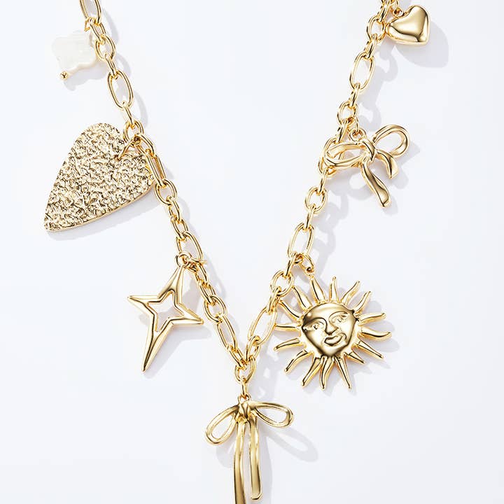 Gold Stainless steel necklaces 224AQ123 for wholesale on Faire0