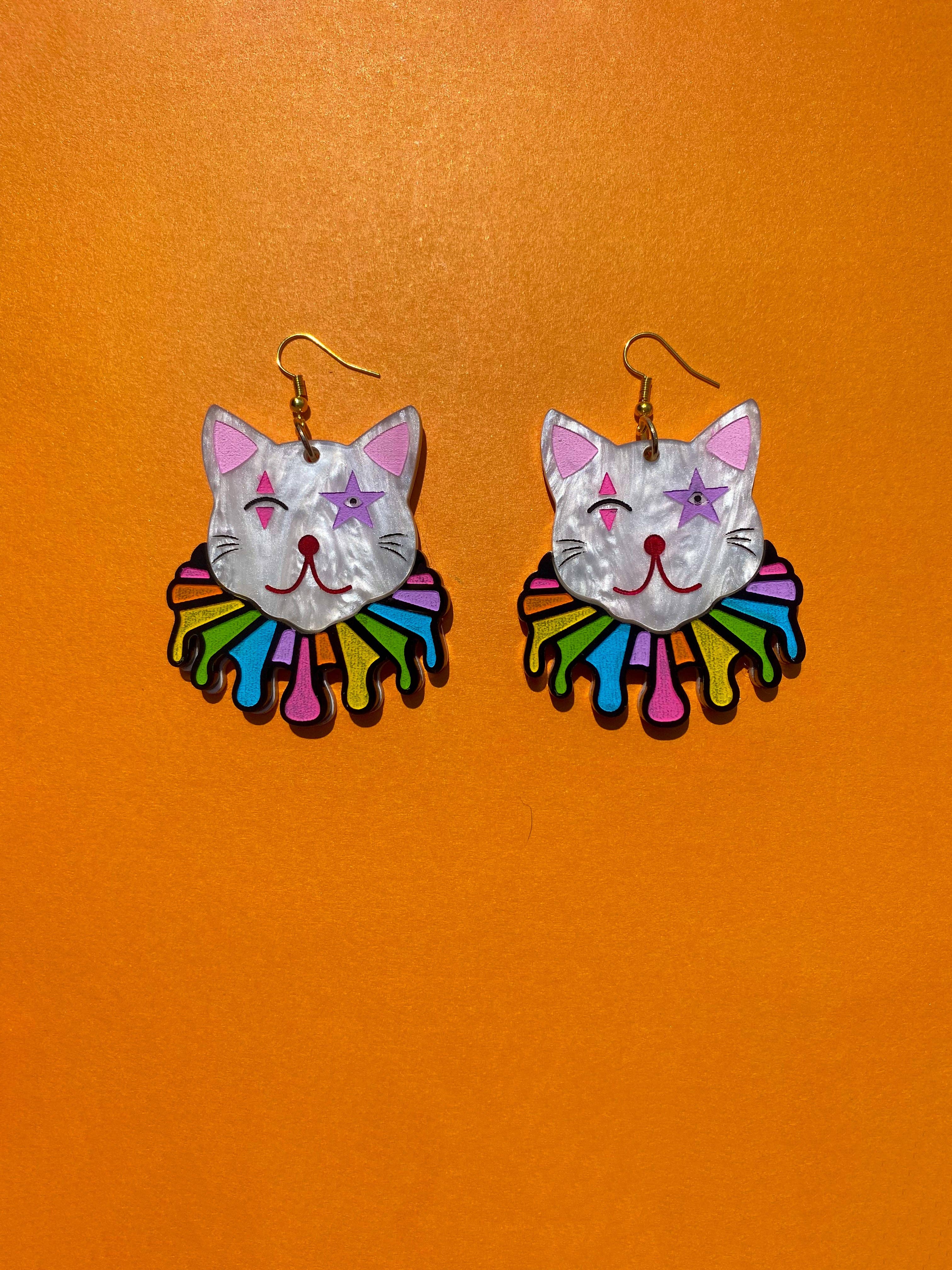 No Guts No Glory Jewelry + Co - Wholesale Dangle Earrings - Clown Kitties2