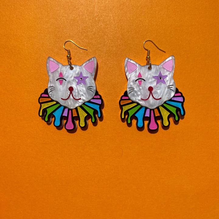 No Guts No Glory Jewelry + Co - Wholesale Dangle Earrings - Clown Kitties2