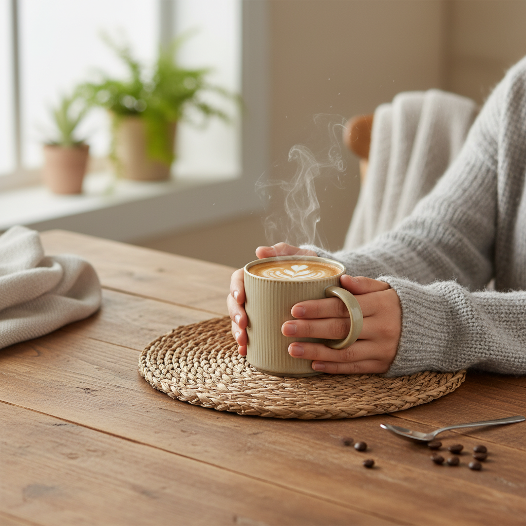 Kadra Kitchenware - Venta al por mayor Taza - Vikko - Grove, Taza, Beige Piedra, 15 oz1