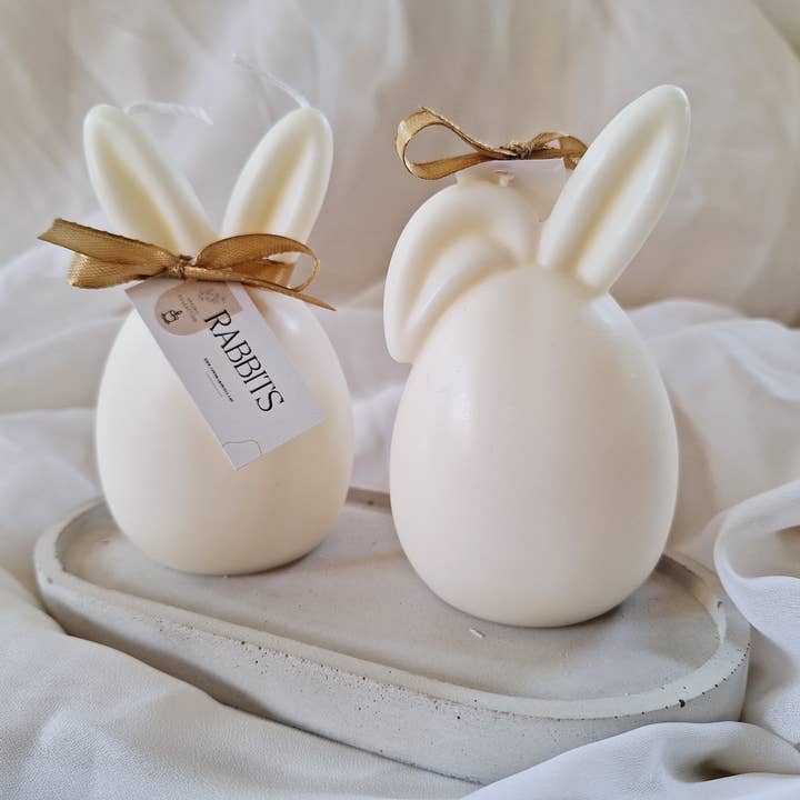 Easter bunny candles made of ylang-ylang and jasmine (pack 2 units) for wholesale by Your Nice Things - Candles -