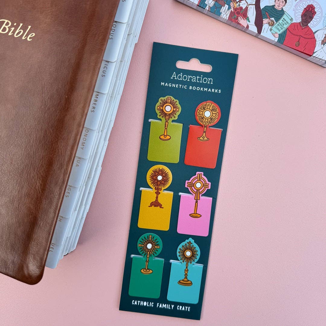 Catholic Family Crate® - Wholesale Bookmark - Adoration (Monstrance) Magnetic Bookmarks8
