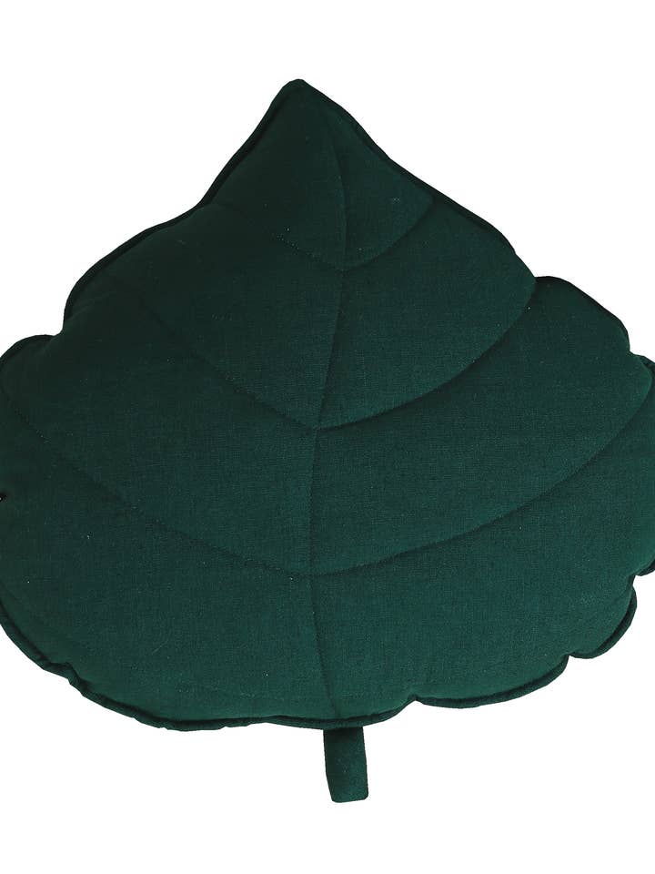Coussin feuille « Vert émeraude » pour la vente par Moi Mili