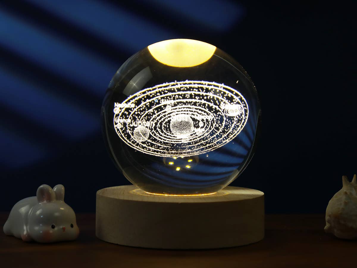 I-Total, I-Drink - Wholesale Desk Light - Kids - Crystal Ball Lamp large - Solar System0