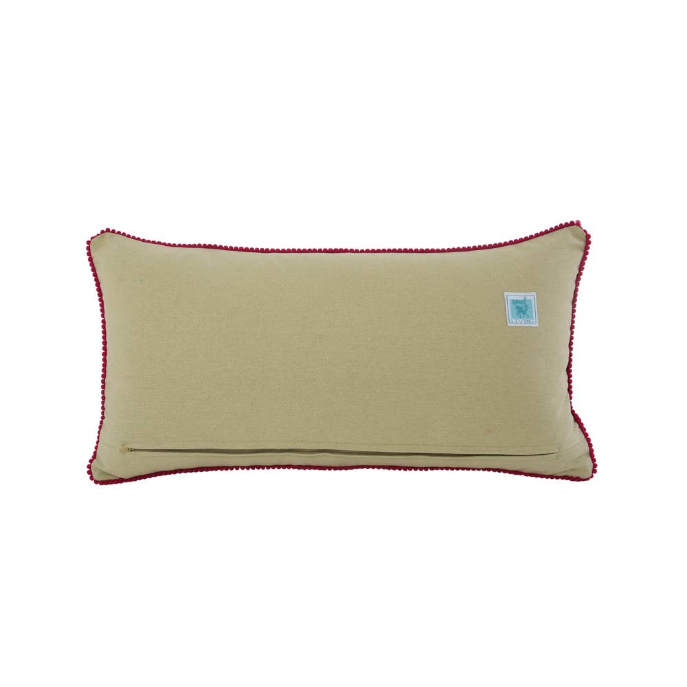 Karma Living - Wholesale Lumbar Pillow - Set of 2 Geometric Grey Canvas Pillows 12x24"3