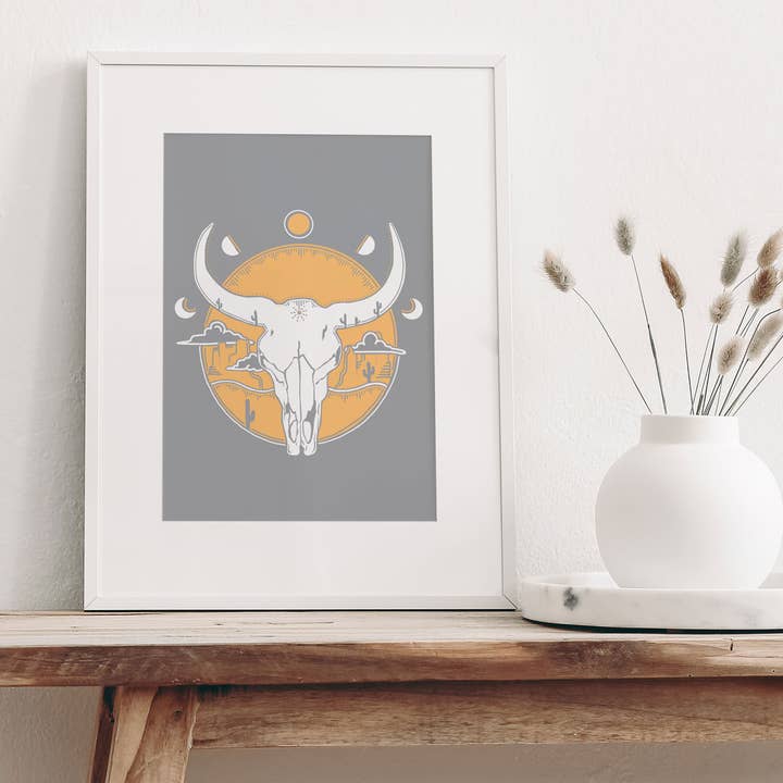 Ketsol - Venta al por mayor Ilustración - Impresión artística de calavera del desierto