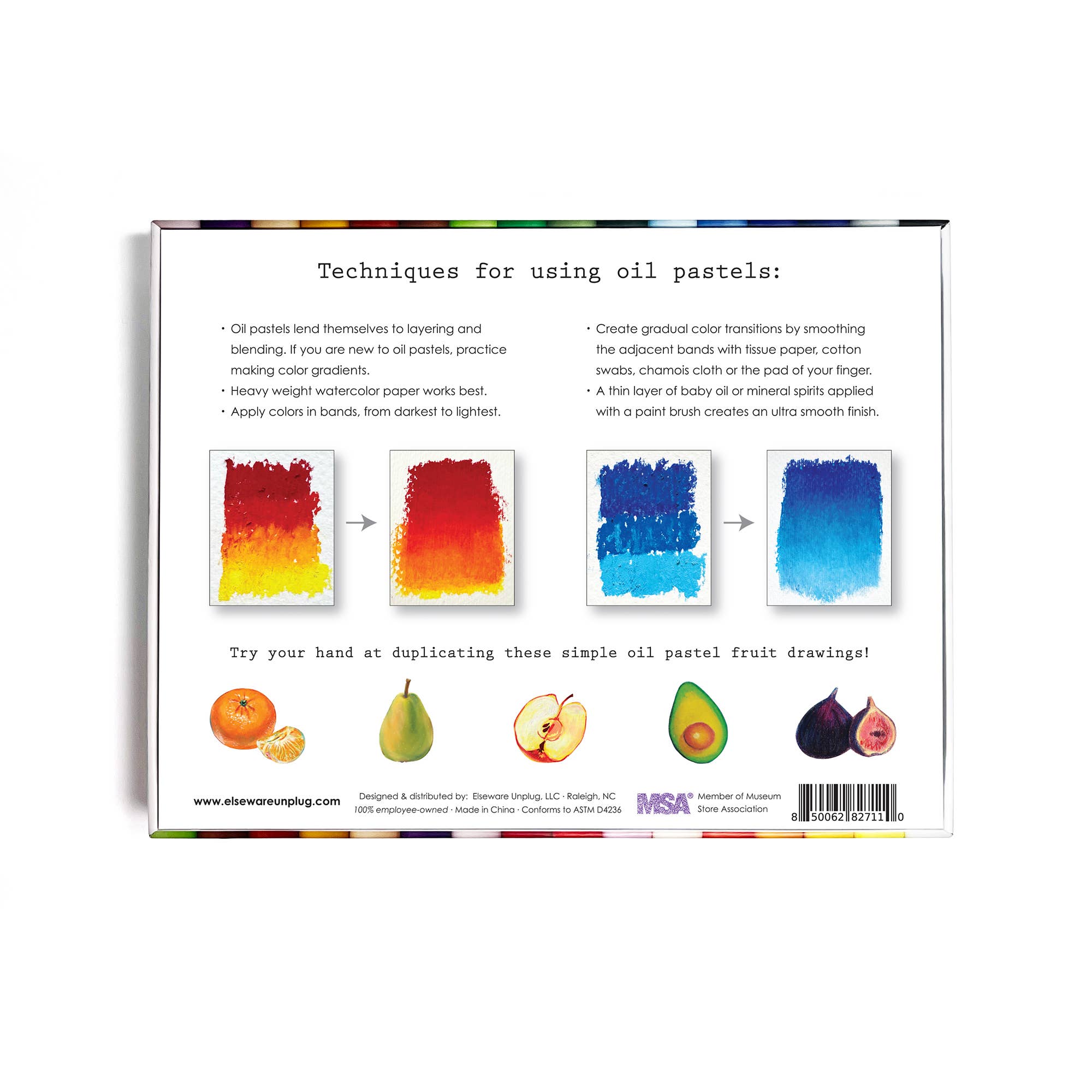 elseware unplug / eco-kids - Vente Pastel - Pastels à l'huile - Sans talc - 24 couleurs non toxiques2