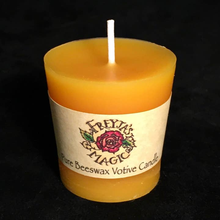 Freyja's Magic - Wholesale Votive Candle - Pure Beeswax Votive Candle | 100% Hand Poured Montana Beeswax | Lead-Free Wick0