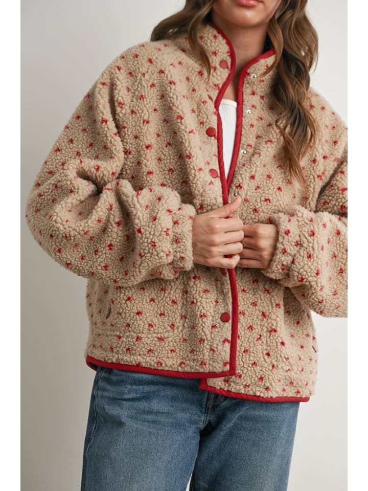 BUTTERMELON - Wholesale Jacket - Women's - High Pile Fleece Puffer Jacket - BMJ7831