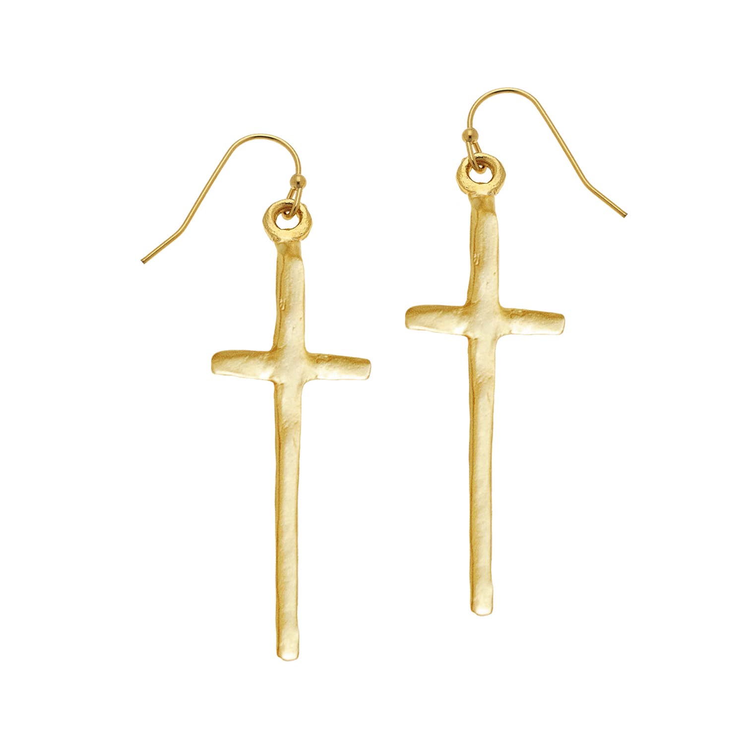 Susan Shaw - Wholesale Dangle Earrings - Tall Cross Earrings