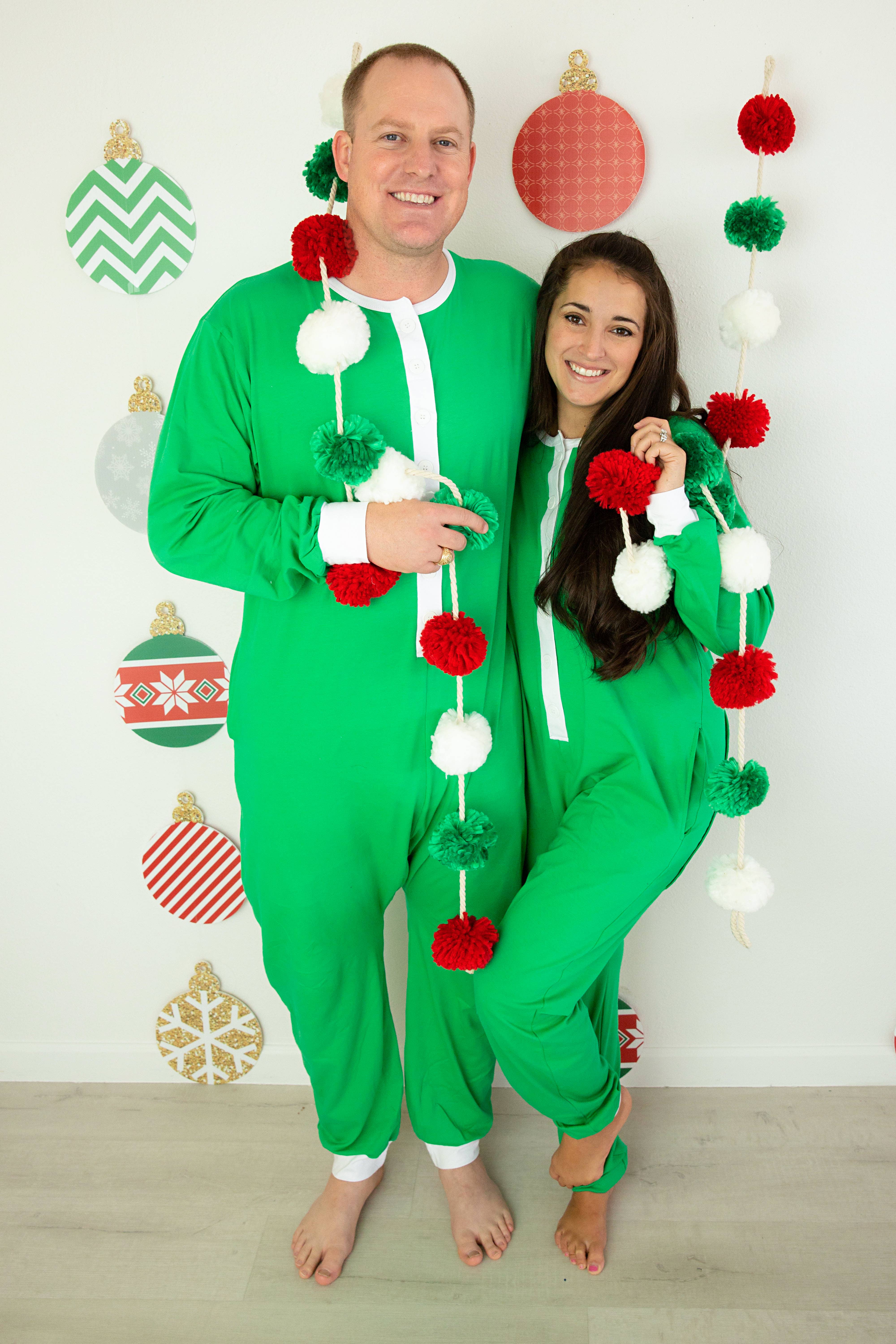 Love That Cotton - Wholesale Onesie - Unisex - Adult Faux Flap Christmas Jammies - Green0