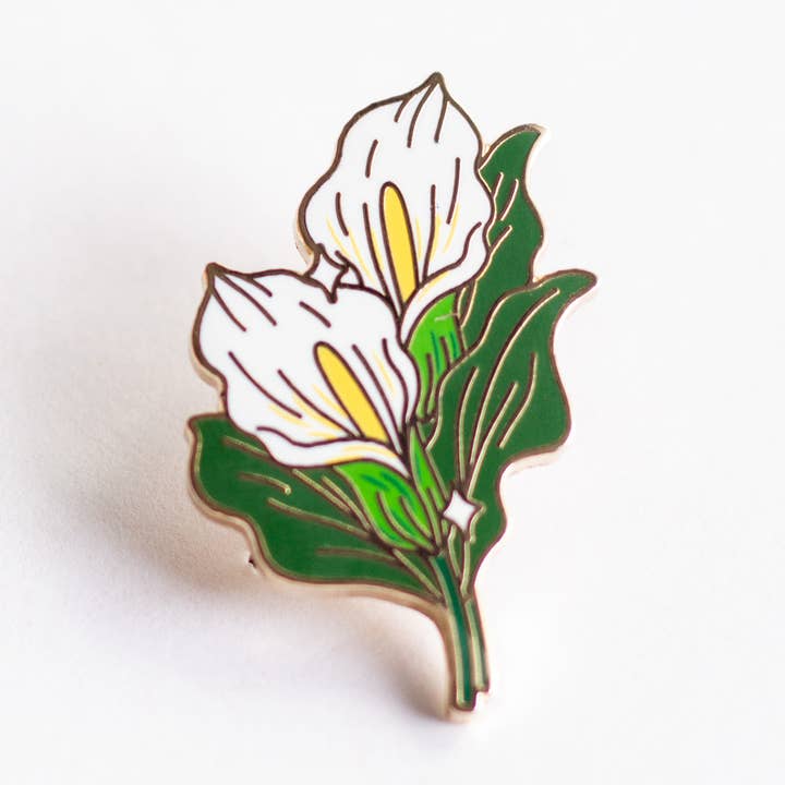 Calla Lily Emaille-Pin für den Großhandel von Occasionalish