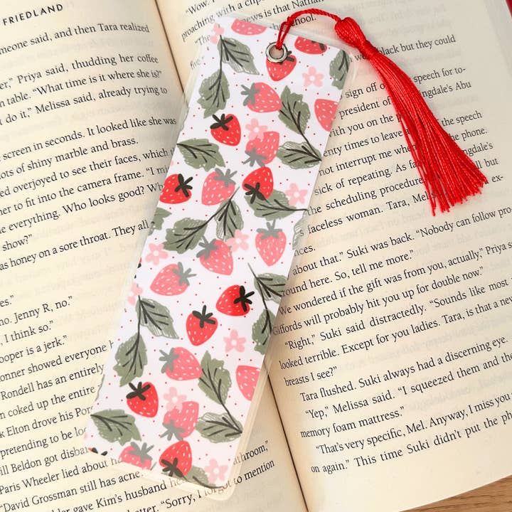 Marque-page plastifié Fraises pour la vente par JPC Sticker Shop