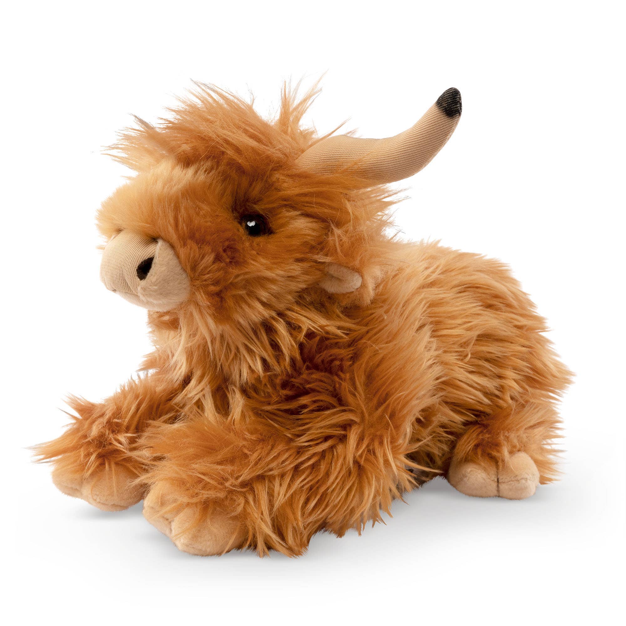 Keycraft - Vente Peluche – enfant et bébé - Jouet en peluche Vache Highland Couchée Living Nature1