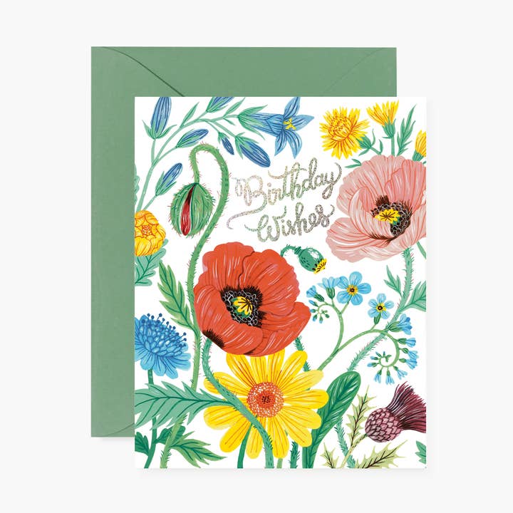 WILD FLOWERS | birthday card for wholesale by Botanica Paper Co.