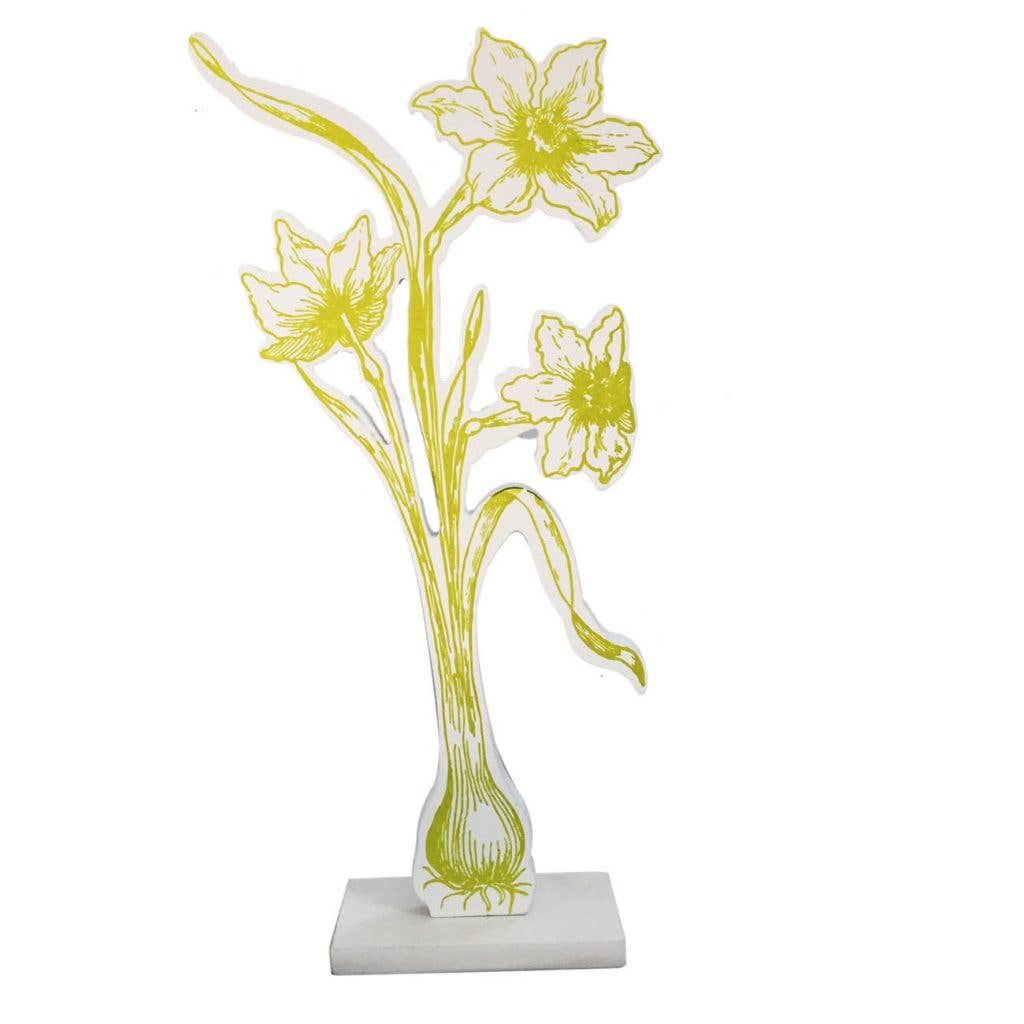 A&B Home Group Inc. - Vendita all'ingrosso Decorazioni da tavolo - 5,5x3,5x16,3" Narciso Accento, Bianco Alto 48PZ/CTN0