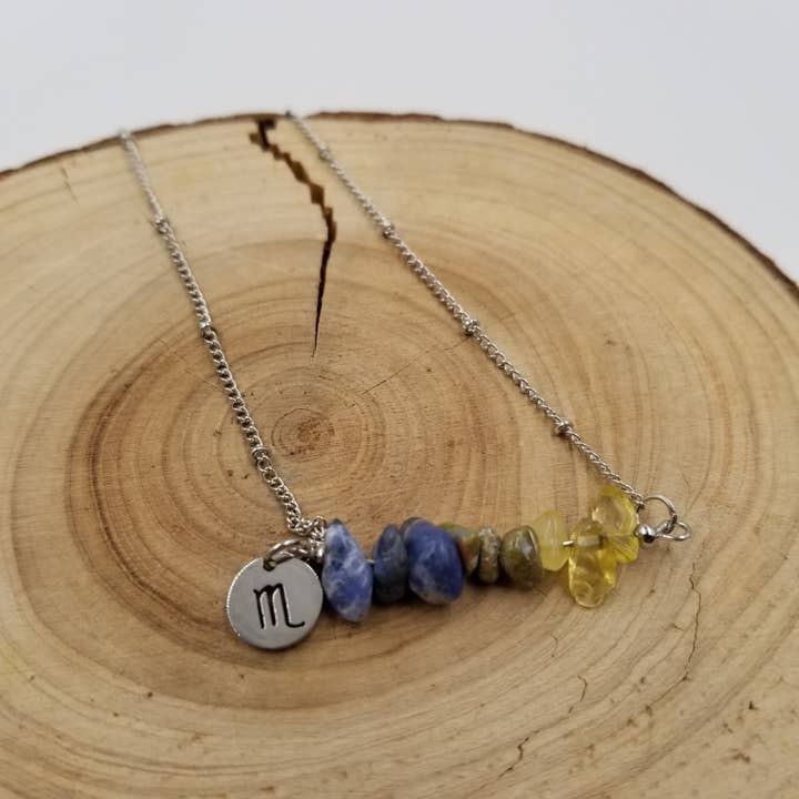 CHAKRA JEWELRY - Wholesale Pendant/Charm Necklace - Natural Stone Handwoven Constellation Necklace with Card